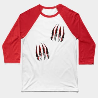 Werewolf Attack Claws Ripping Through! Baseball T-Shirt